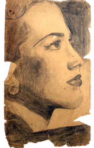 Dessin crayon - Maria Callas